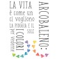 grafica prodotto frase adesiva l'arcobaleno