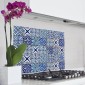 ambientazione prodotto kitchen panel blue azulejos