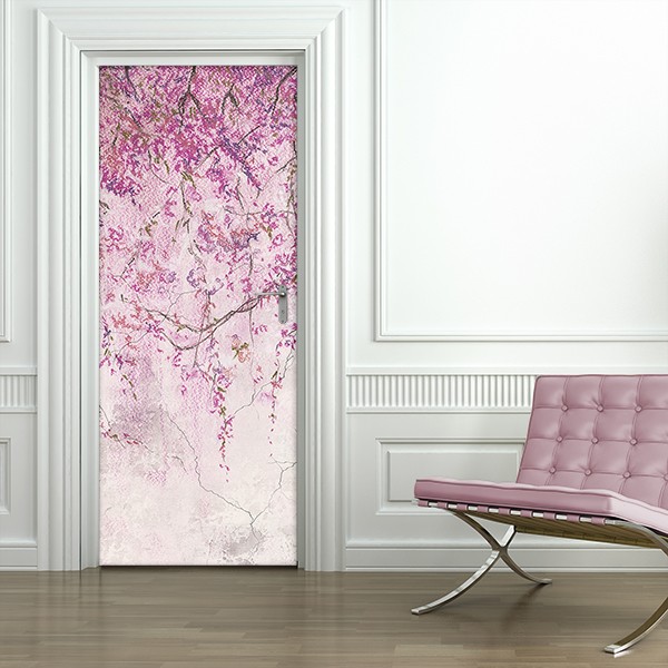 Adesivo porte interne Rivestimento per porta - Purple Rain Dimensione Porta  L 83 x H 210 cm