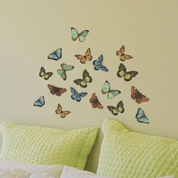 Adesivi decorazioni parete Adesivo Murale - Farfalle Arcobaleno
